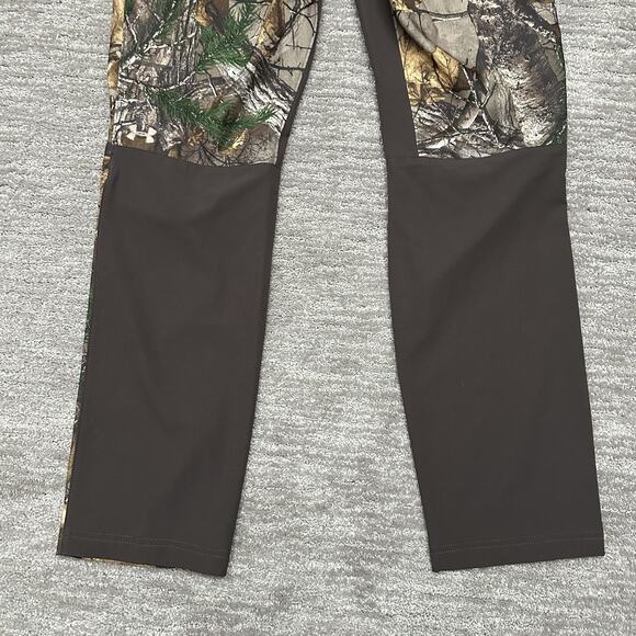Under Armour Storm Pants Womens 12 Brown Realtree Camo UA Hunting Fitted - Picture 6 of 16